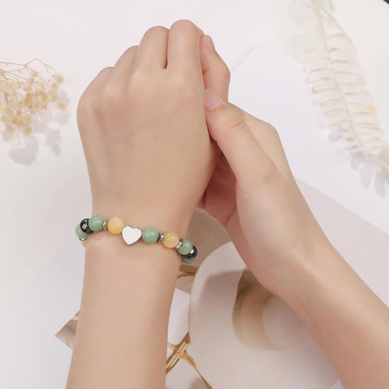 Yiyang 13th 16th 18th 21st 25th 30th 35th 40th 45th 50th 60th 65th 70th 75th 80th Birthday Gifts for Women, Natural Stone Bracelet Birthday Gifts for Women Mom Daughter Grandma Sister Coworker - Image 2